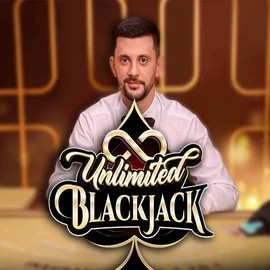 Unlimited Blackjack logo by Ezugi at Spinstein Casino